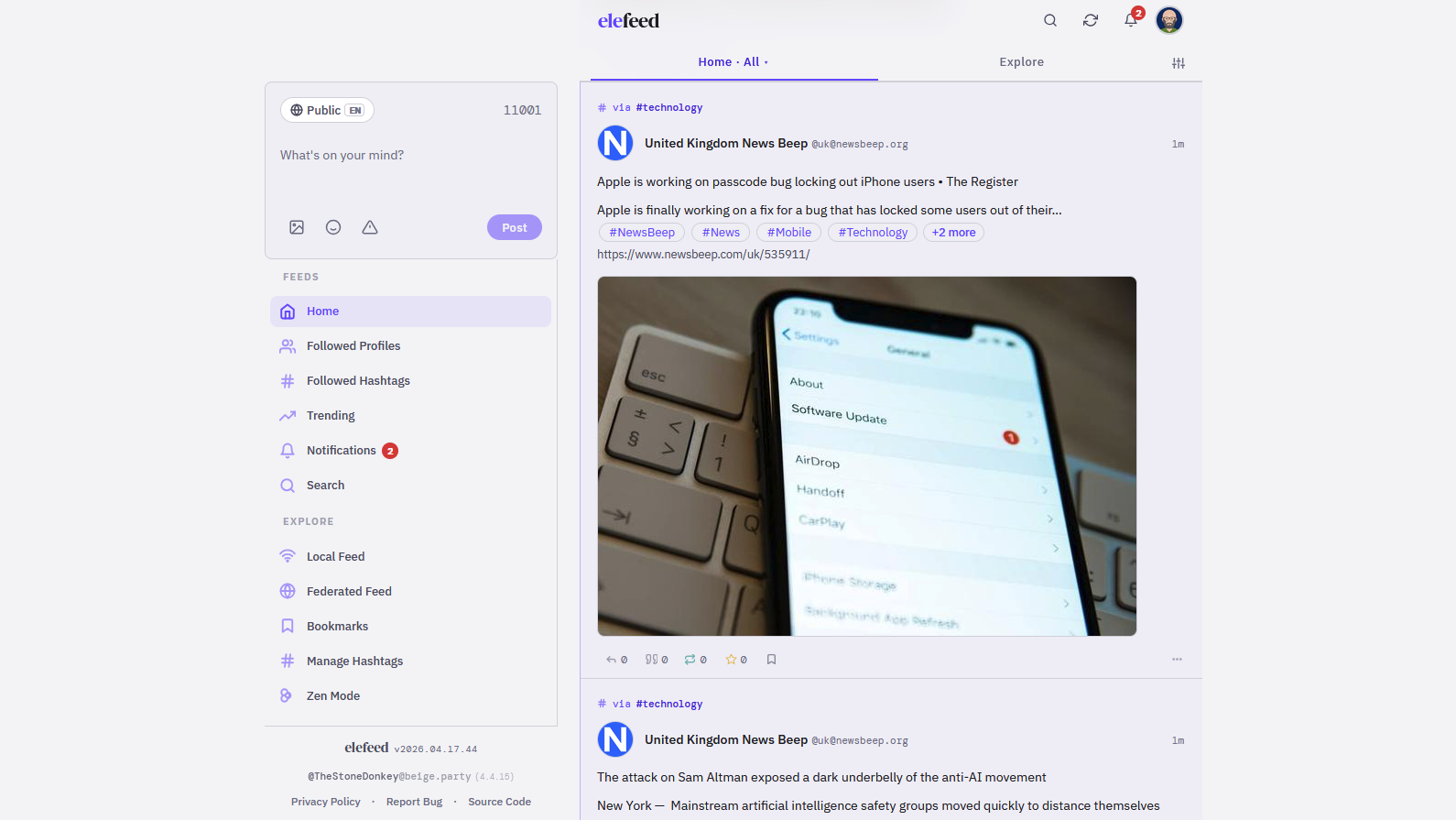 Elefeed